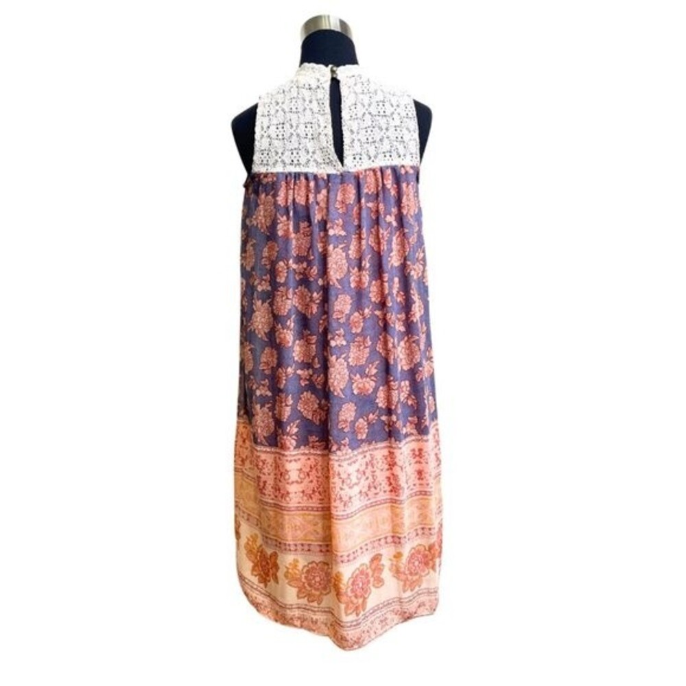 Maurice  Floral Crochet Sleeveless Fully Lined Flowy Dress Size XS - Picture 3 of 14